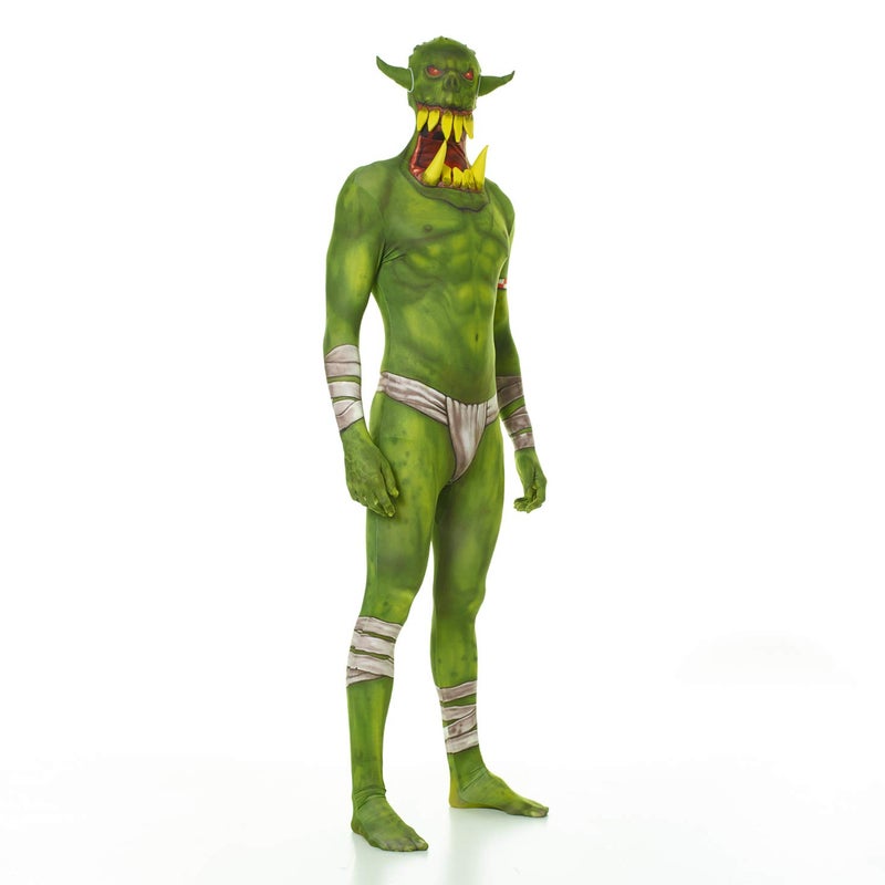 Morphsuits Green Orc Jaw Dropper Morphsuit Monster Fancy Dress Costume - Size Medium - 5â€-5â€4 (150cm-162cm) - Image 2